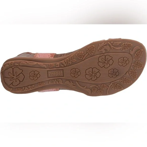 Propet Farrah Leather Sandal, Size 9 Adjustable Straps At Four Points - Picture 3 of 8